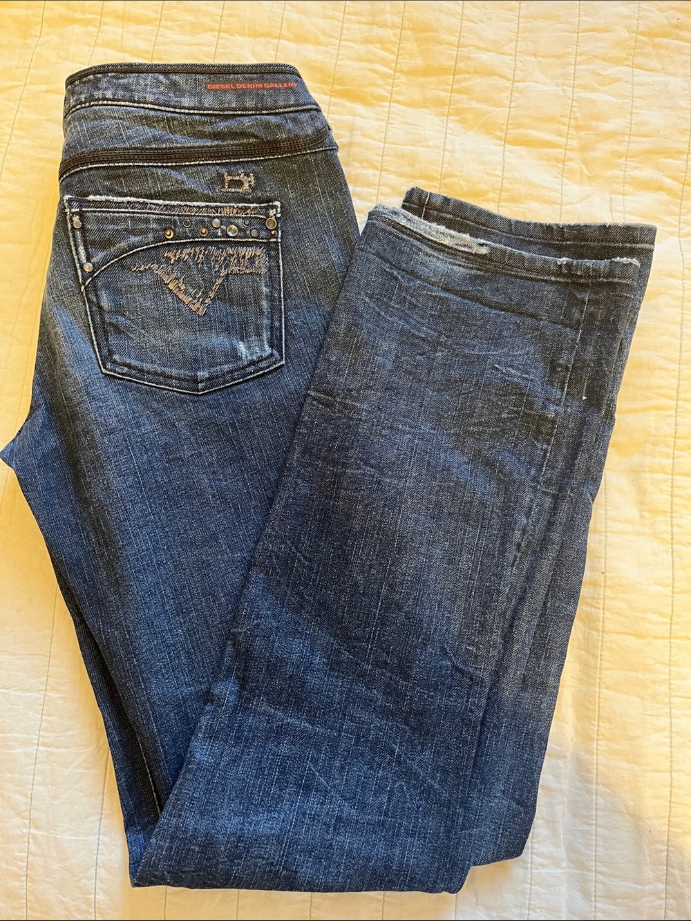 Diesel denim gallery boot cut dark wash jeans made in Italy 31 Y2K